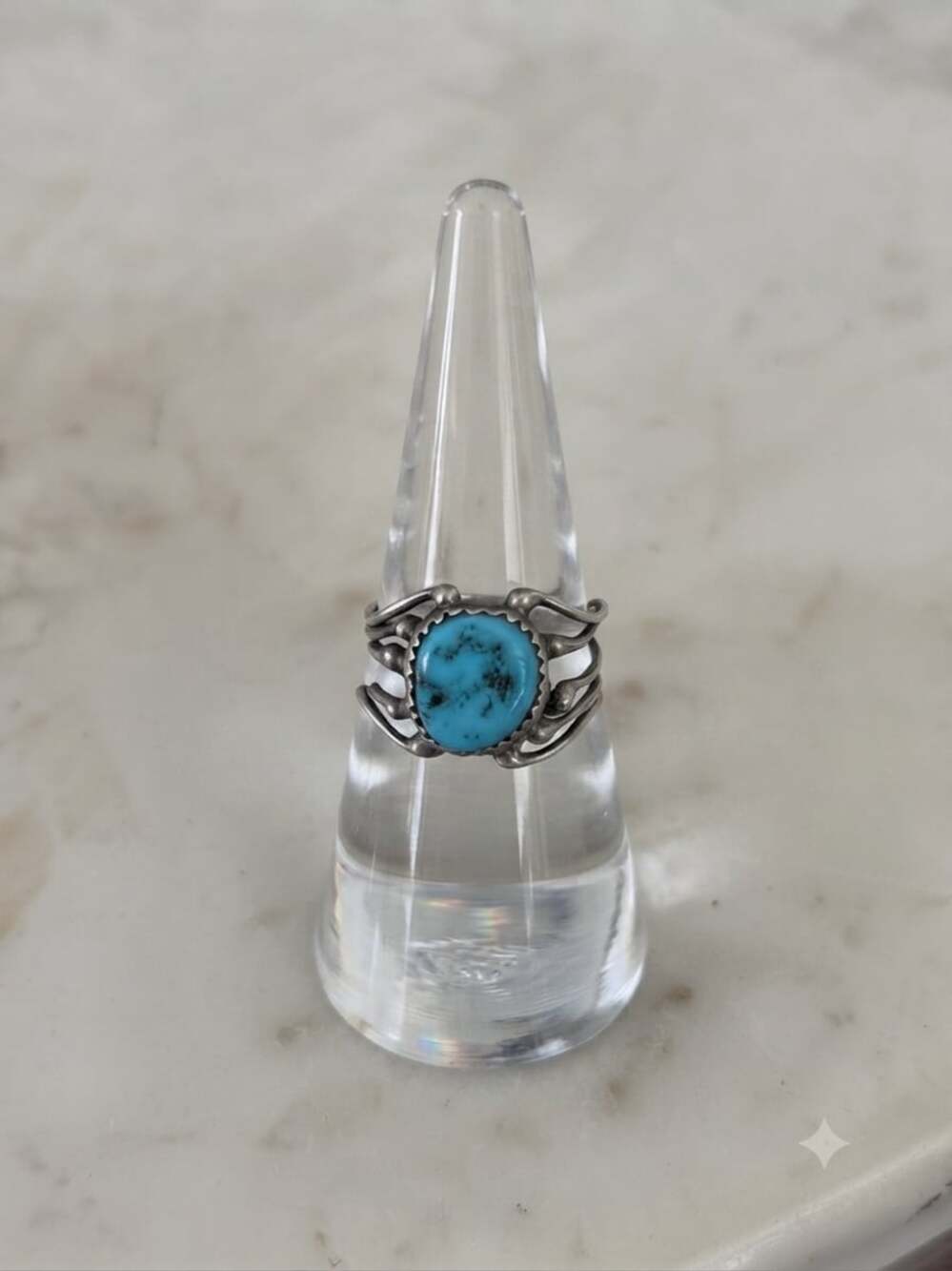 Vintage Southwestern Sterling Silver and Turquoise Statement Ring